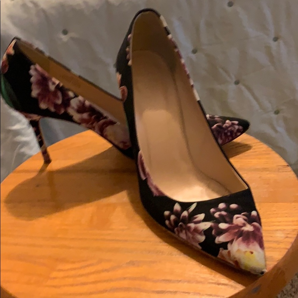 J Crew floral cloth pumps